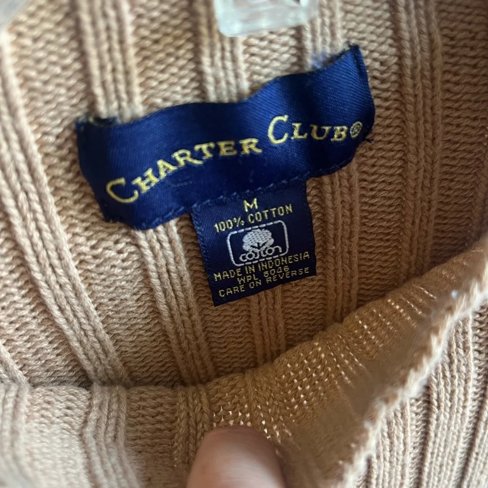 Charter Club 100% Cotton sweater EUC. - Picture 4 of 7